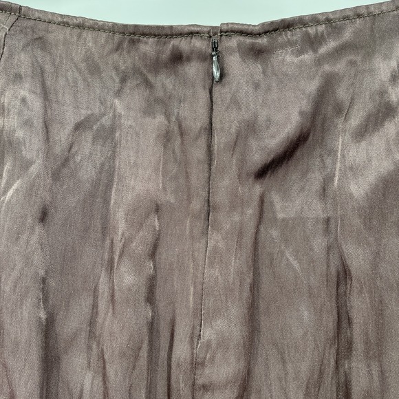 TSD Two Star Dog Size Large Viscose Cotton Metal Crinkle Skirt Brown - Picture 4 of 6
